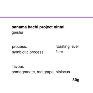 Panama Hachi Project Nintai Symbiotic Process 80g
