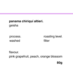 Panama Chiriquí Altieri Geisha Washed 80g